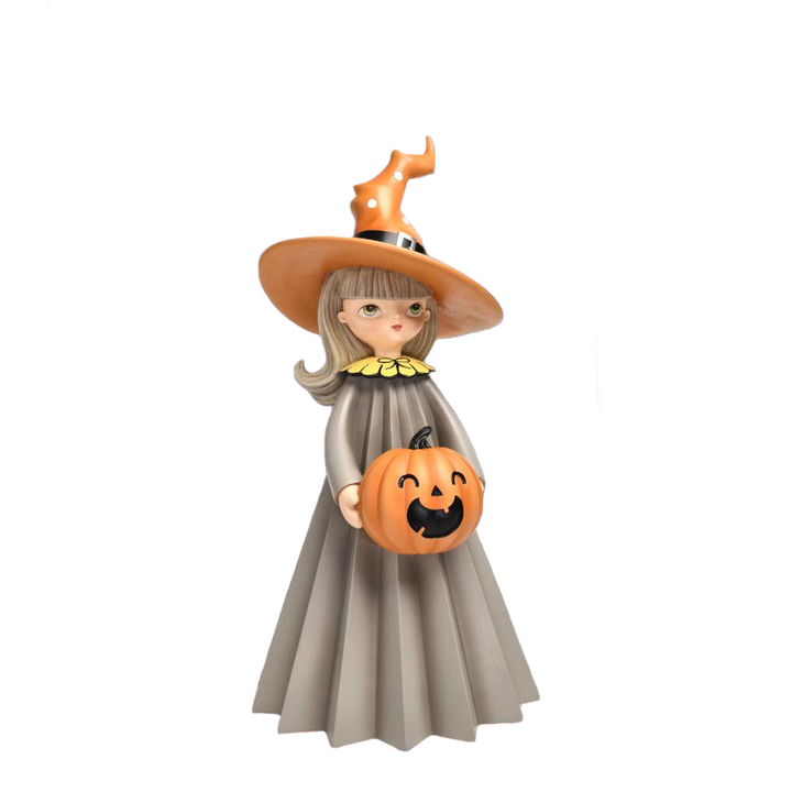 8" Witch Girl w/Pumpkin by December Diamonds