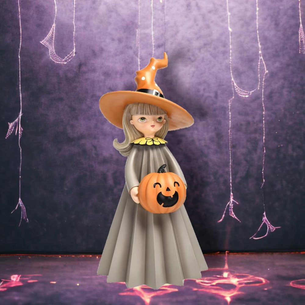 8" Witch Girl w/Pumpkin Min/2 by December Diamonds image