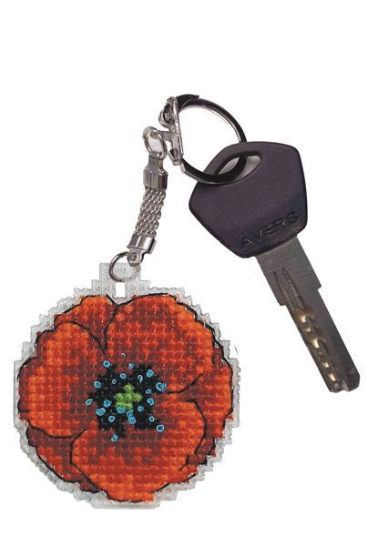 Pendant - poppy  Counted cross stitch kit 8082A
