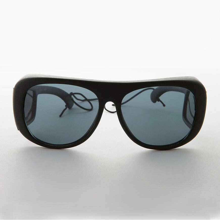 80s Polarized Glass Lens Sporty Vintage Fishing Sunglass - Lerner