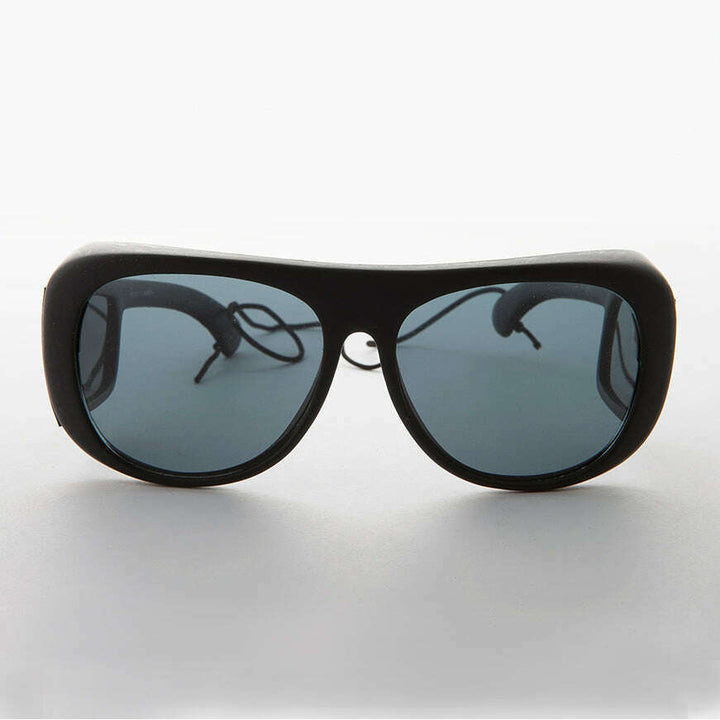 80s Polarized Glass Lens Sporty Vintage Fishing Sunglass - Lerner