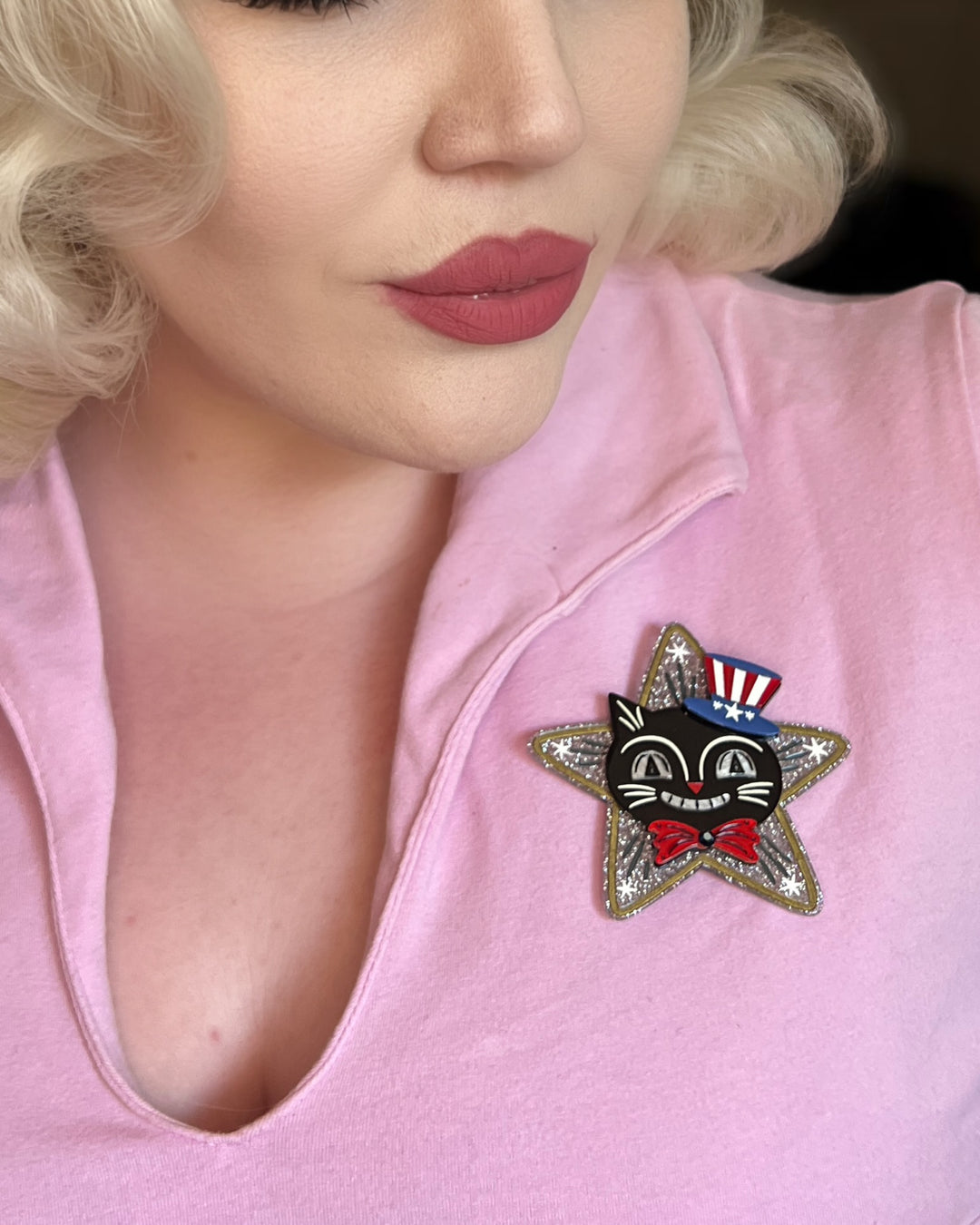 Hiss Bang Pop Brooch by Johanna Parker x Lipstick & Chrome