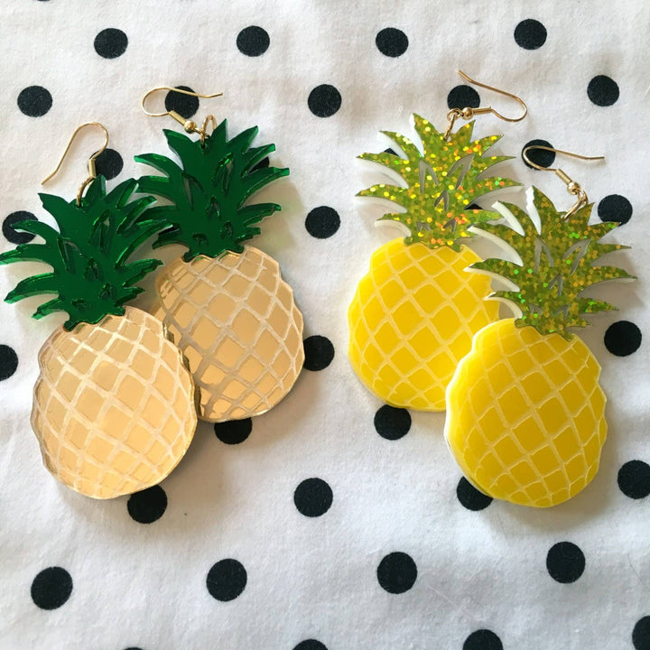 Pineapple Laser Cut Acrylic Earrings