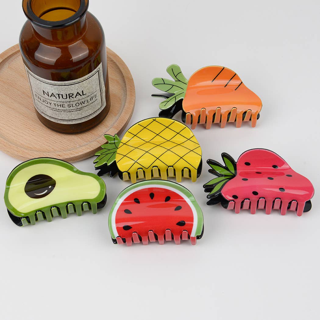 Cute Fruit And Vegetable Hair Claw Clip
