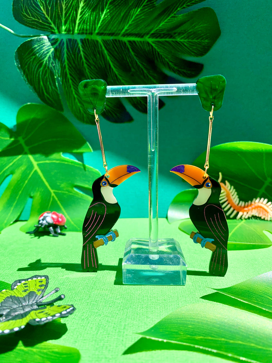 Toucans Acrylic Earrings