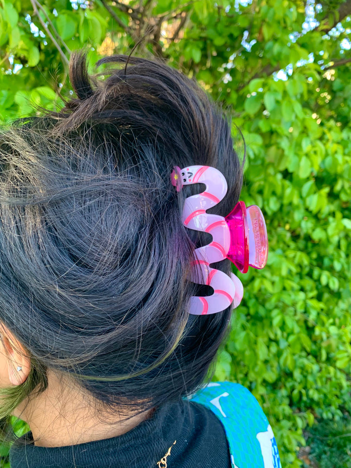 Cowboy Worm Acetate Hair Claw