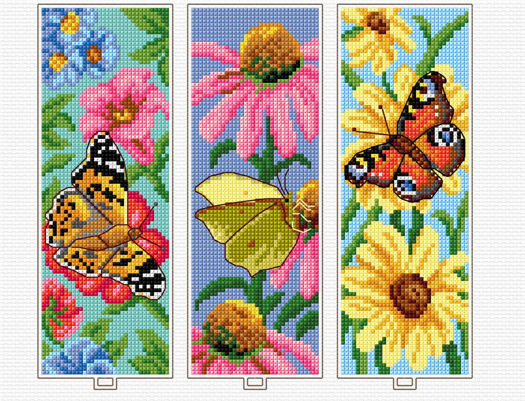 Bookmarks Butterflise Plastic Canvas Counted Cross Stitch Kit by Orchidea 8717