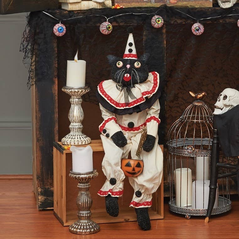 Sebastian Cat Clown Gathered Traditions Art Doll