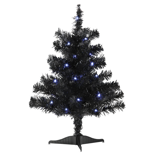 18" Mini Black Tree Pre-lit