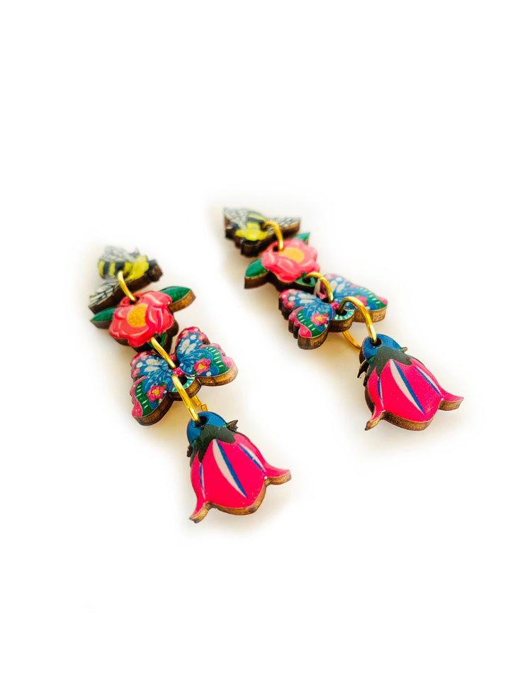 Floral Heaven Dangle Earrings by Rosie Rose Parker
