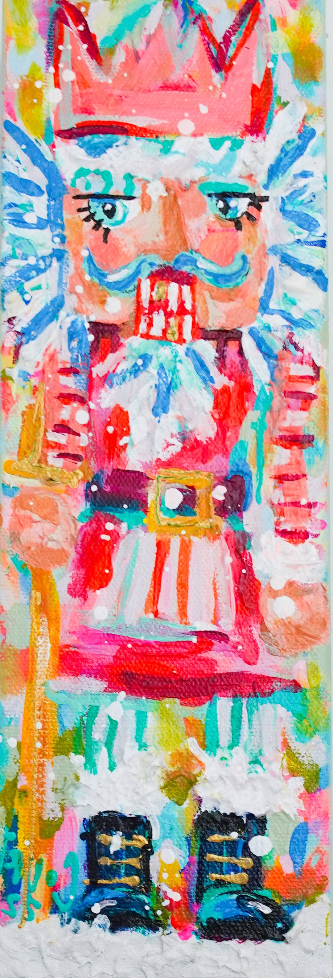 Dixon Nutcracker Decor Painting: 4x12