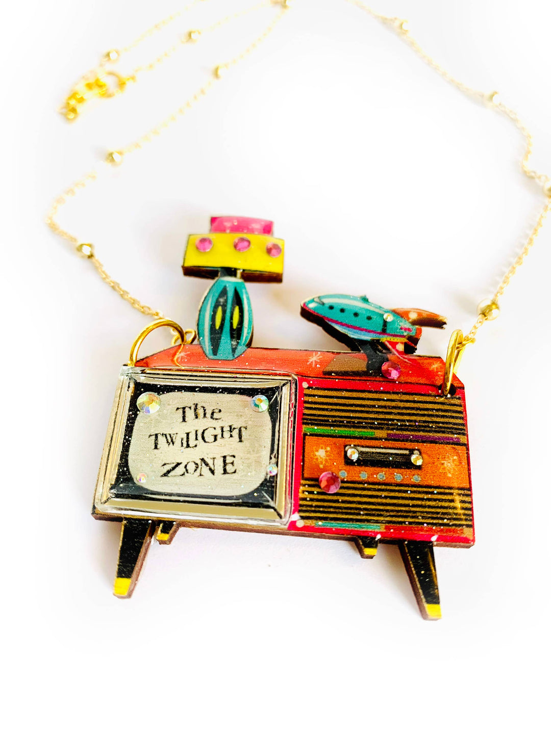 Retro TV Necklace by Rosie Rose Parker