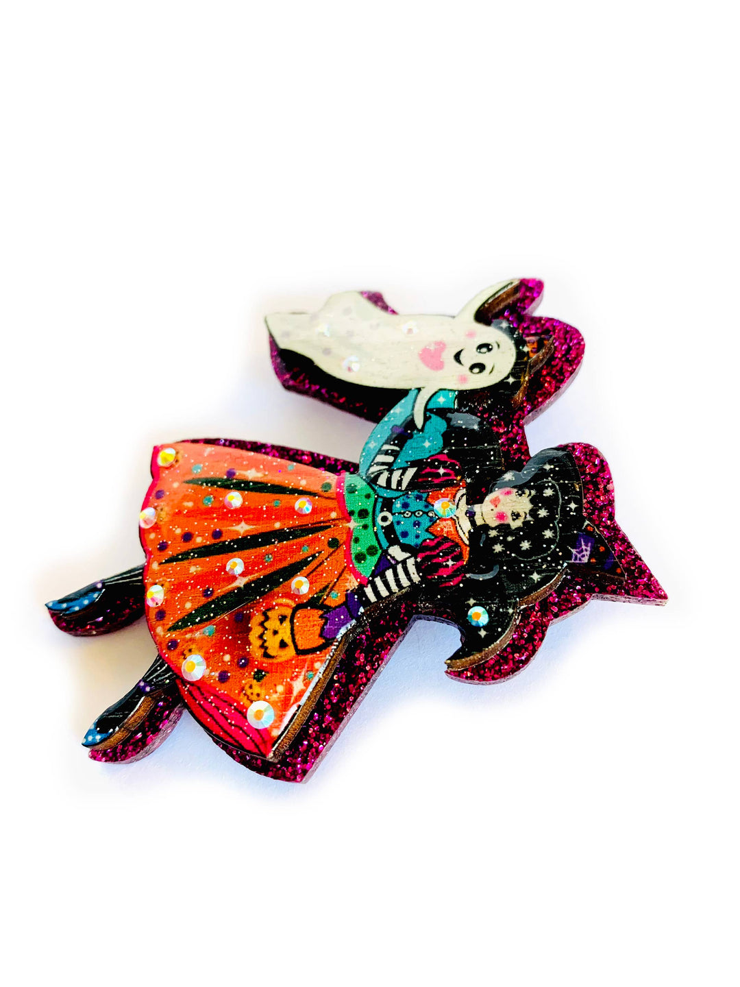 Meggie & the Friendly Ghost Brooch by Rosie Rose Parker