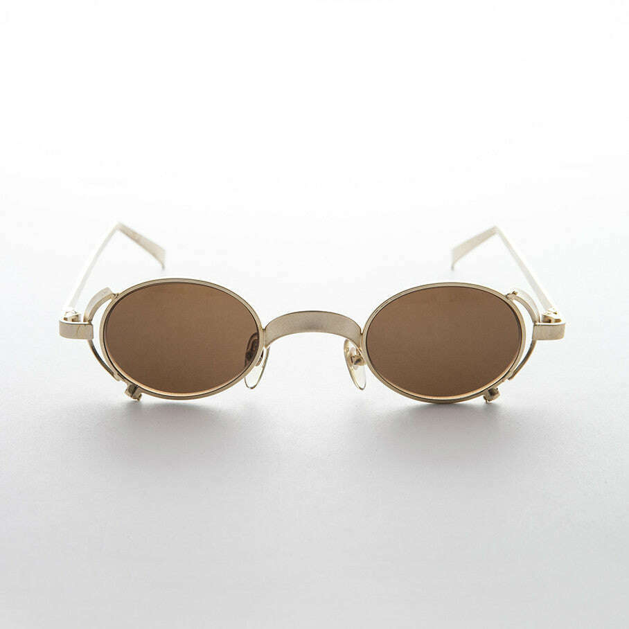 90s Oval Goth Steampunk Vintage Sunglass - Byron