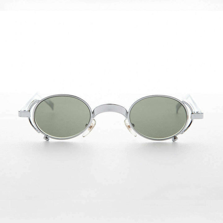 90s Oval Goth Steampunk Vintage Sunglass - Byron