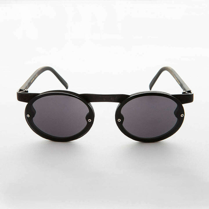 90s Oval Goth Sunglasses with Floating Brow line - Oswald