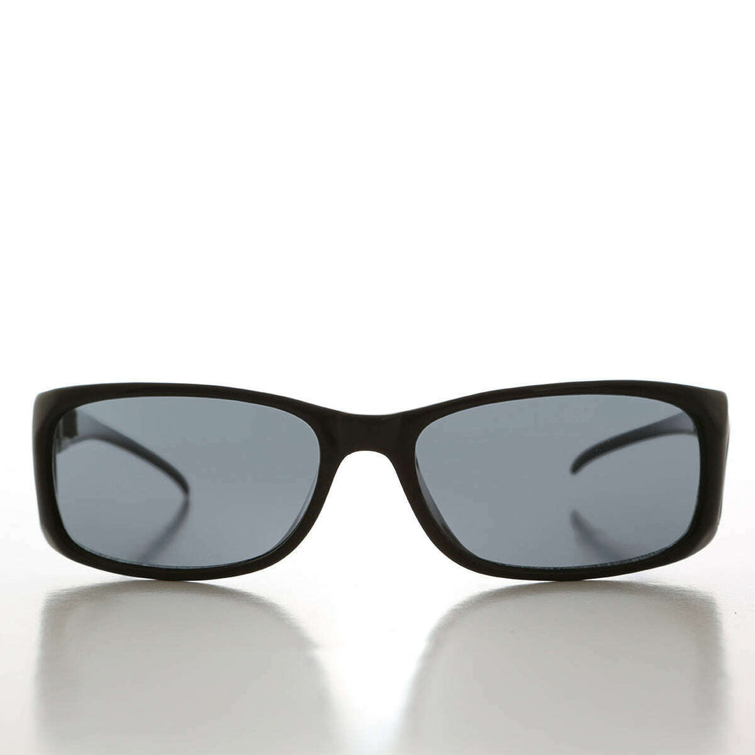 90s Sleek Wrap Sunglasses with Side Shields - Olympic