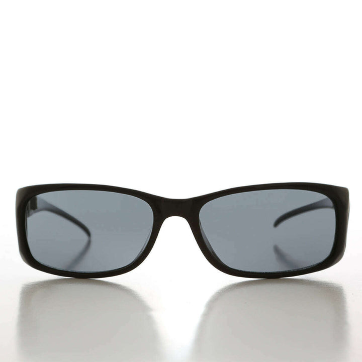 90s Sleek Wrap Sunglasses with Side Shields - Olympic