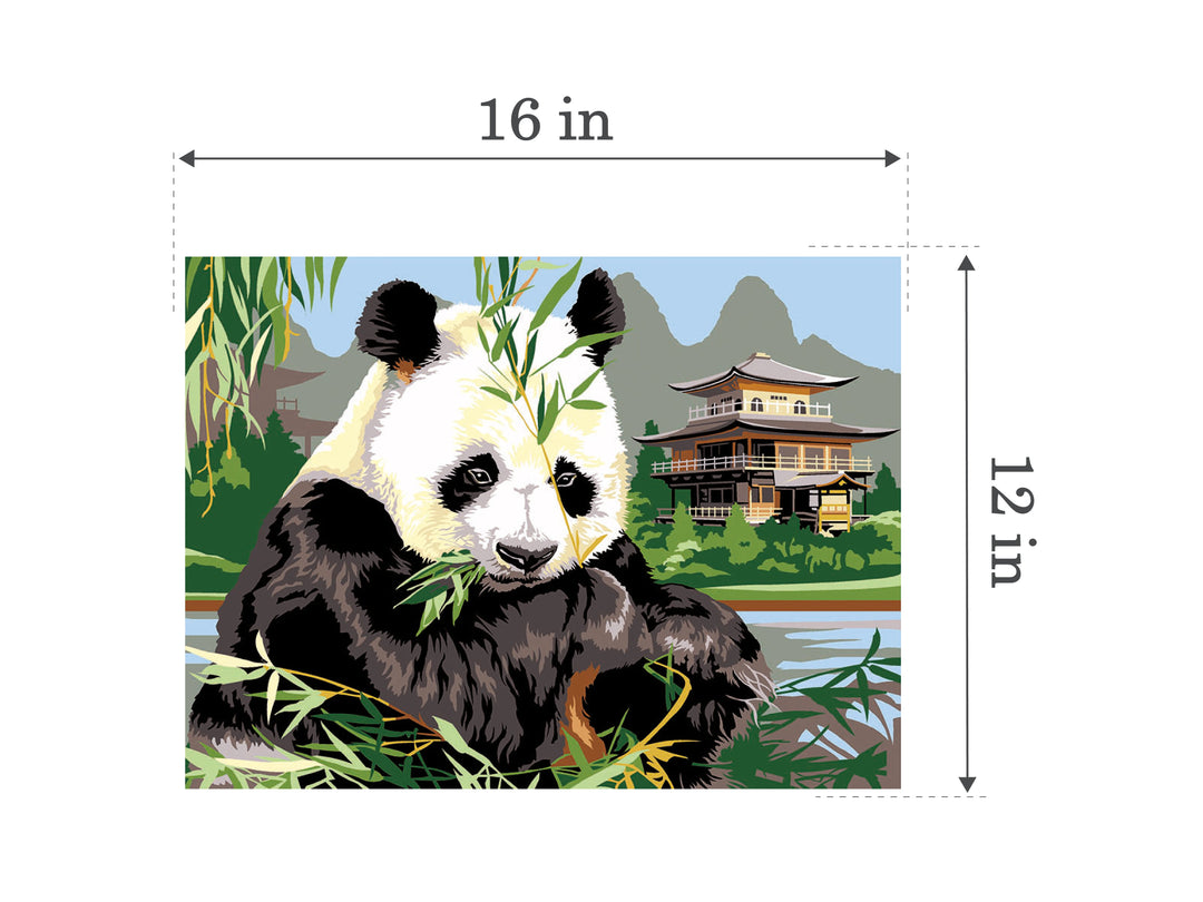 Needlepoint canvas for halfstitch without yarn The Panda SE926.207 Seg De Paris Printed Tapestry Canvas