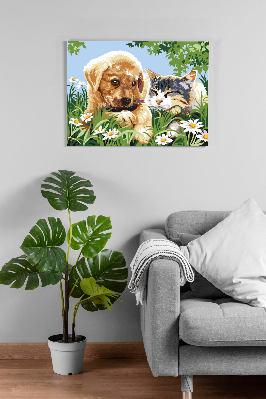 Needlepoint canvas for halfstitch without yarn Summer Hug SE926.210 Seg De Paris Printed Tapestry Canvas