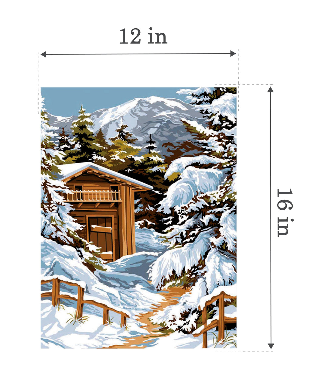 Needlepoint canvas for halfstitch without yarn Snow SE926.282 Seg De Paris Printed Tapestry Canvas