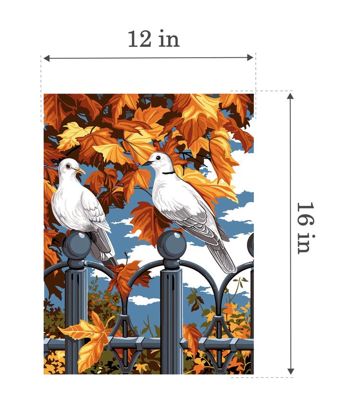 Needlepoint canvas for halfstitch without yarn Autumn and Wrought Iron Canvas SE926.301 Seg De Paris Printed Tapestry Canvas