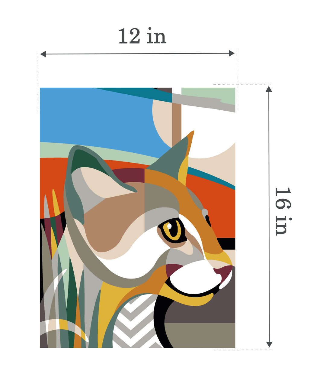 Needlepoint canvas for halfstitch without yarn Cat Art SE926.367 Seg De Paris Printed Tapestry Canvas