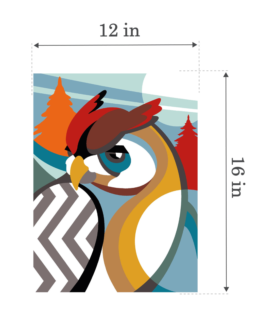 Needlepoint canvas for halfstitch without yarn Owl Art SE926.368 Seg De Paris Printed Tapestry Canvas