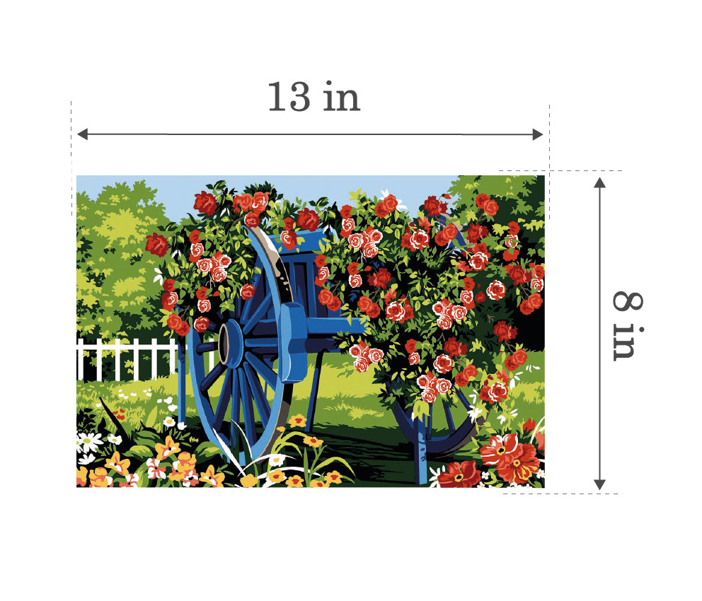 Needlepoint canvas for halfstitch without yarn Unit-The Blue Plough SEU928.351 Seg De Paris Printed Tapestry Canvas