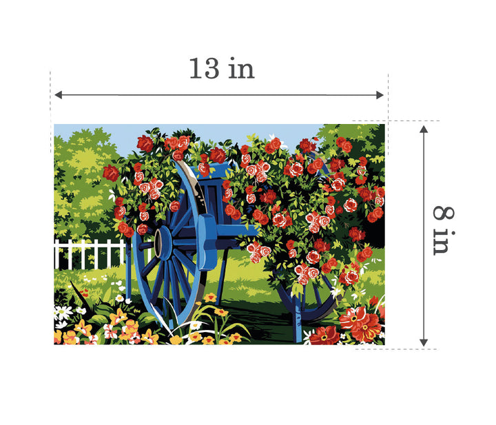 Needlepoint canvas for halfstitch without yarn Unit-The Blue Plough SEU928.351 Seg De Paris Printed Tapestry Canvas