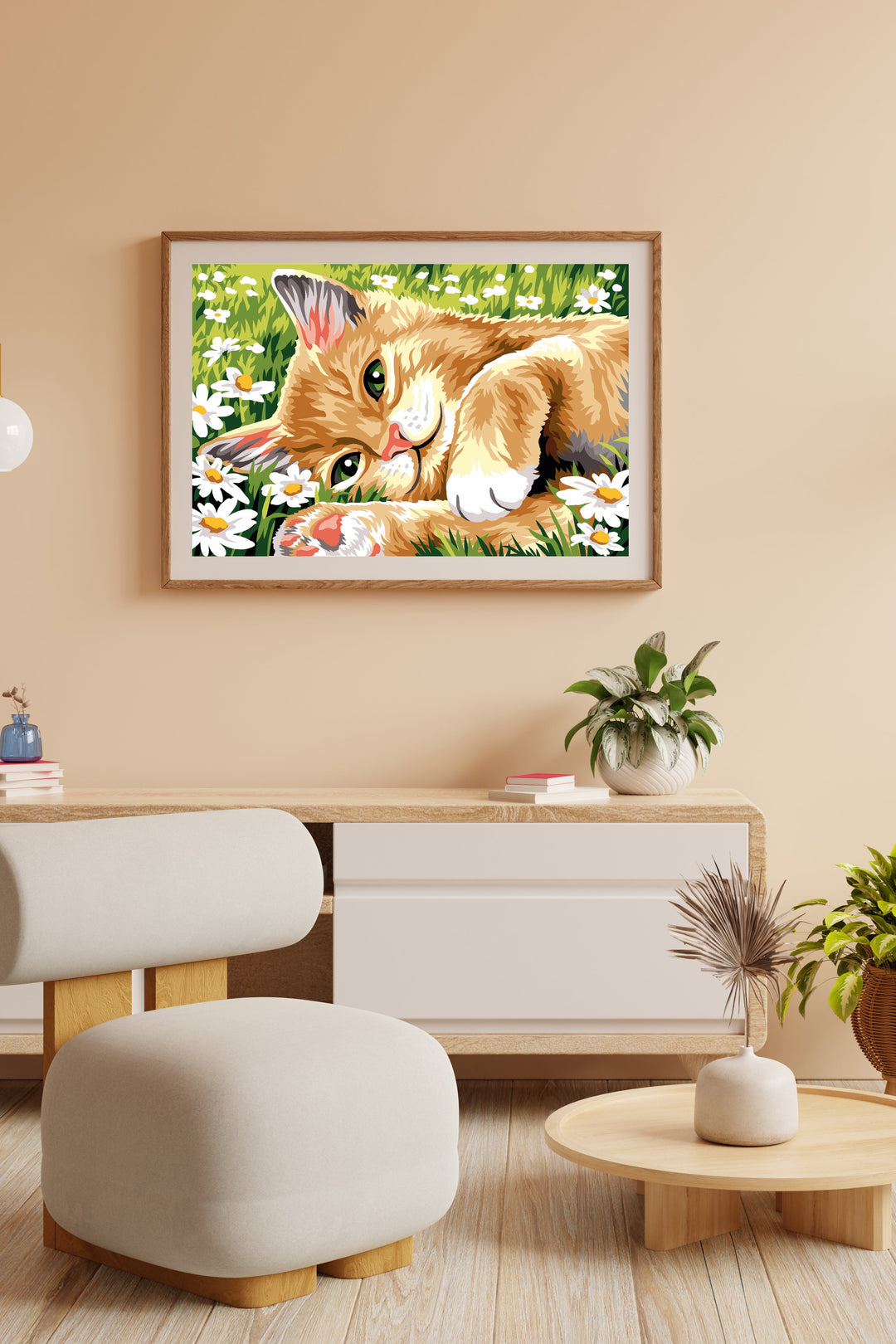 Needlepoint canvas for halfstitch without yarn Laying in the Grass SEU928.372 Seg De Paris Printed Tapestry Canvas