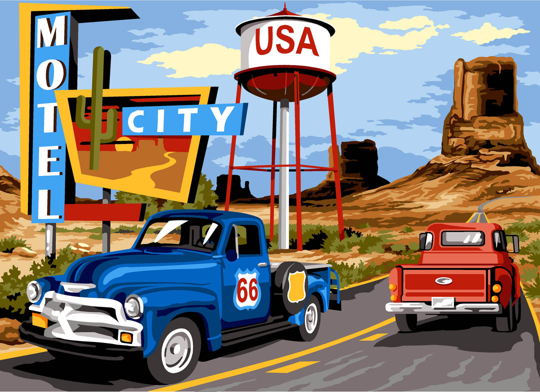 Needlepoint canvas for halfstitch without yarn Canvas Motel 66 SE929.714 Seg De Paris Printed Tapestry Canvas