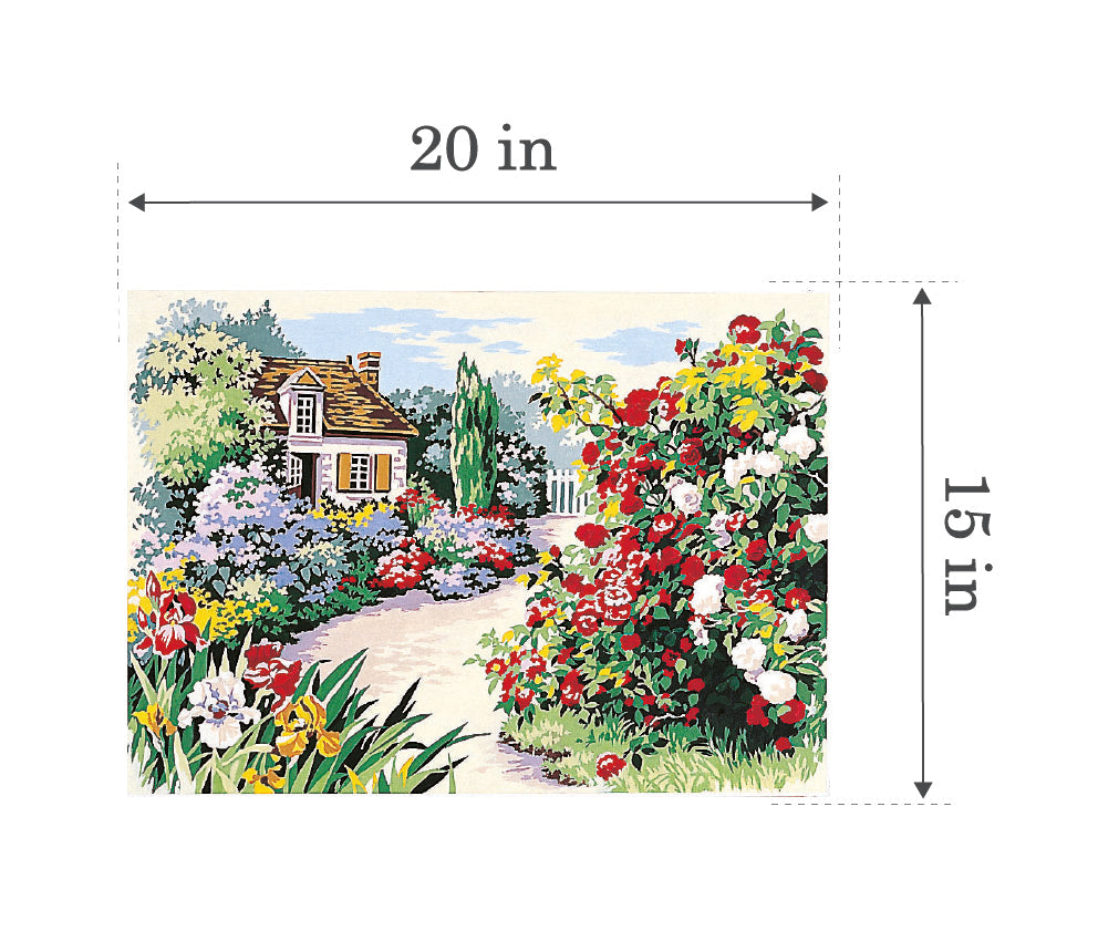 Needlepoint canvas for halfstitch without yarn Canvas Rose SE929.287 Seg De Paris Printed Tapestry Canvas