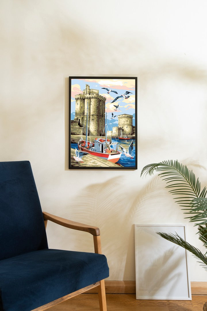 Needlepoint canvas for halfstitch without yarn La Rochelle SE929.389 Seg De Paris Printed Tapestry Canvas