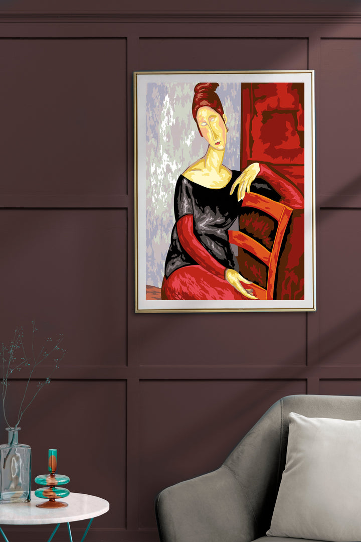 Needlepoint canvas for halfstitch without yarn Jeanne De Modigliani SE929.435 Seg De Paris Printed Tapestry Canvas