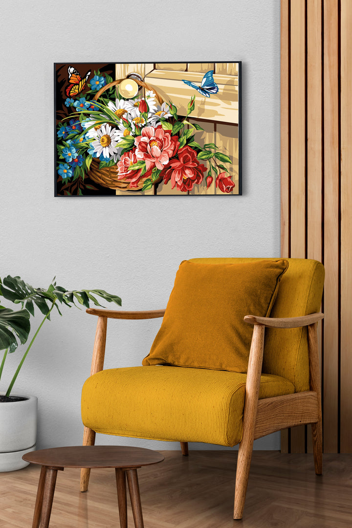 Needlepoint canvas for halfstitch without yarn Canvas The Door Handle SE929.604 Seg De Paris Printed Tapestry Canvas