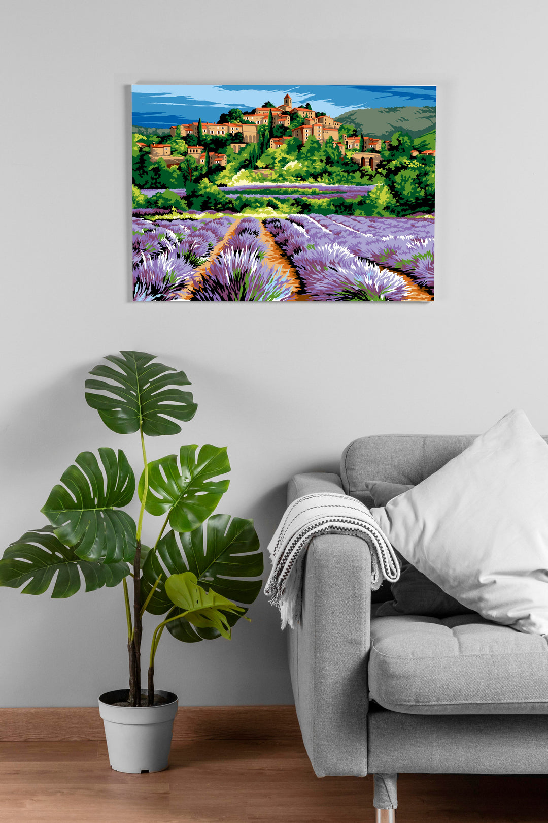 Needlepoint canvas for halfstitch without yarn Provencal Citadel SE929.657 Seg De Paris Printed Tapestry Canvas