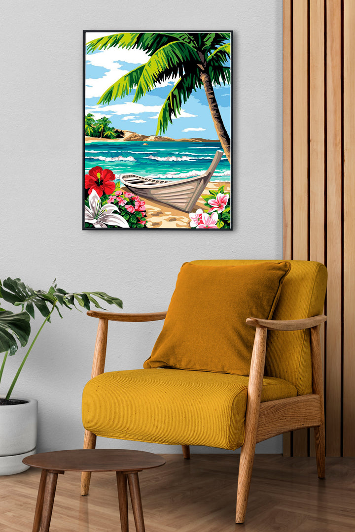 Needlepoint canvas for halfstitch without yarn Exotic Wave SE929.724 Seg De Paris Printed Tapestry Canvas