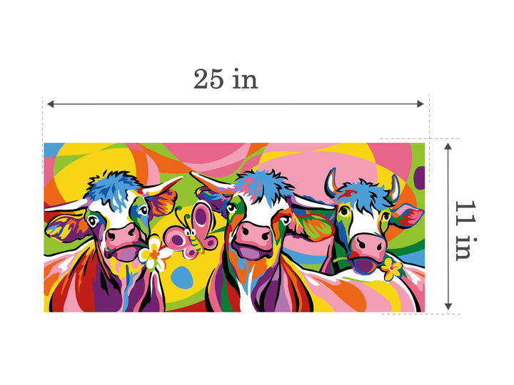 Needlepoint canvas for halfstitch without yarn The Cows SE934.02 Seg De Paris Printed Tapestry Canvas