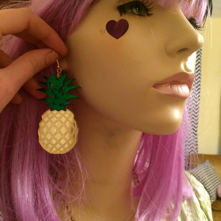 Pineapple Laser Cut Acrylic Earrings