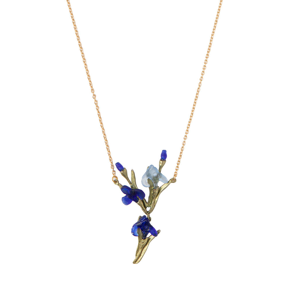 Irises Glass Pendant Necklace
