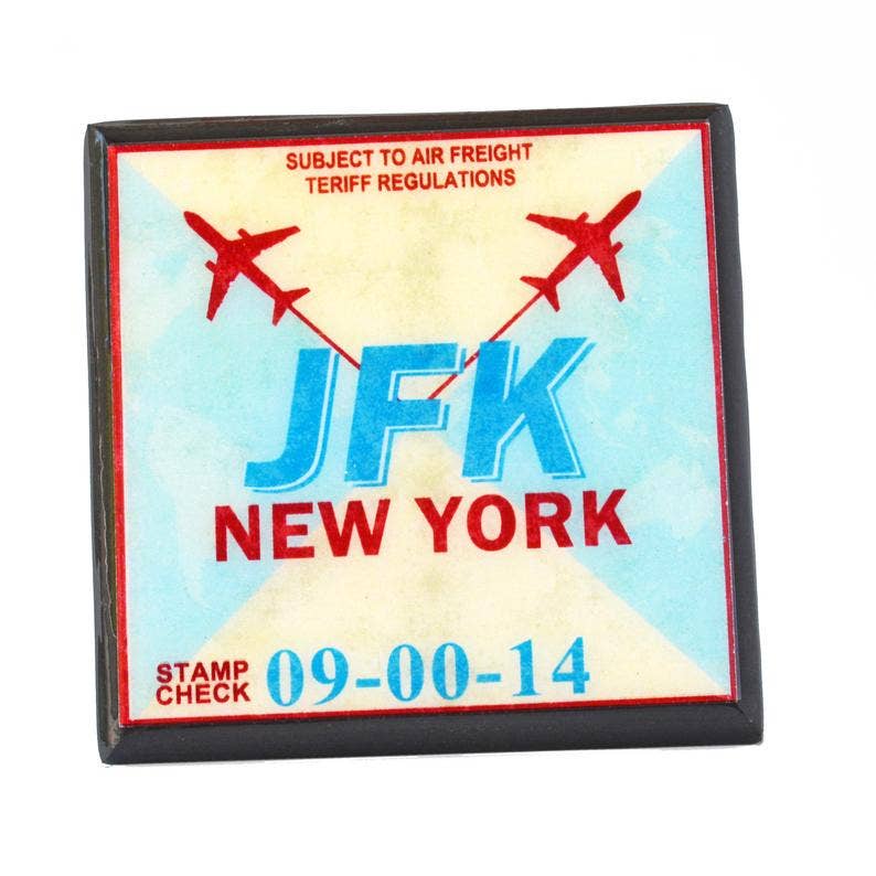 The Jet Set: Vintage Airport Code Coasters