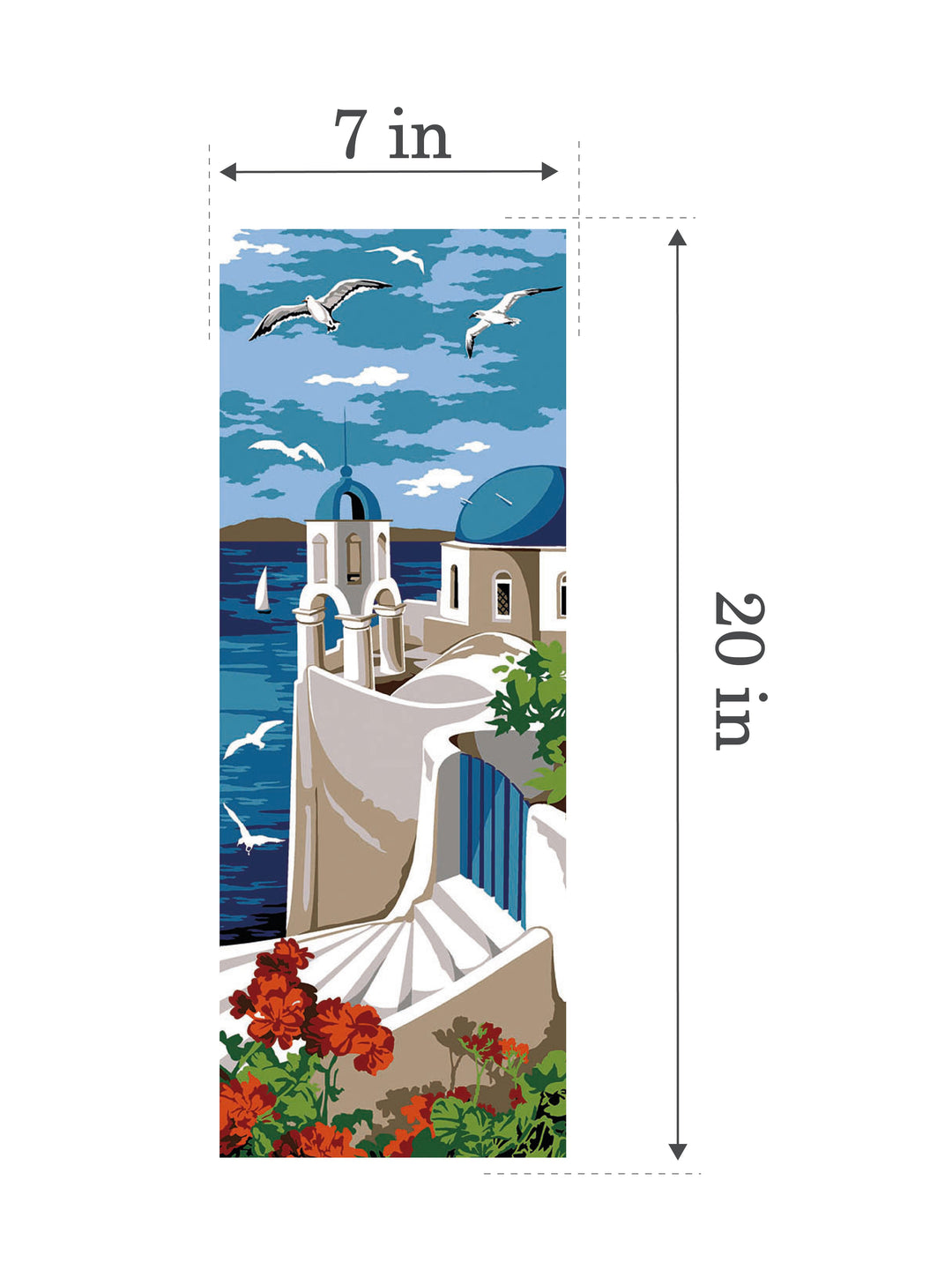 Needlepoint canvas for halfstitch without yarn At the Summit SE950.130 Seg De Paris Printed Tapestry Canvas