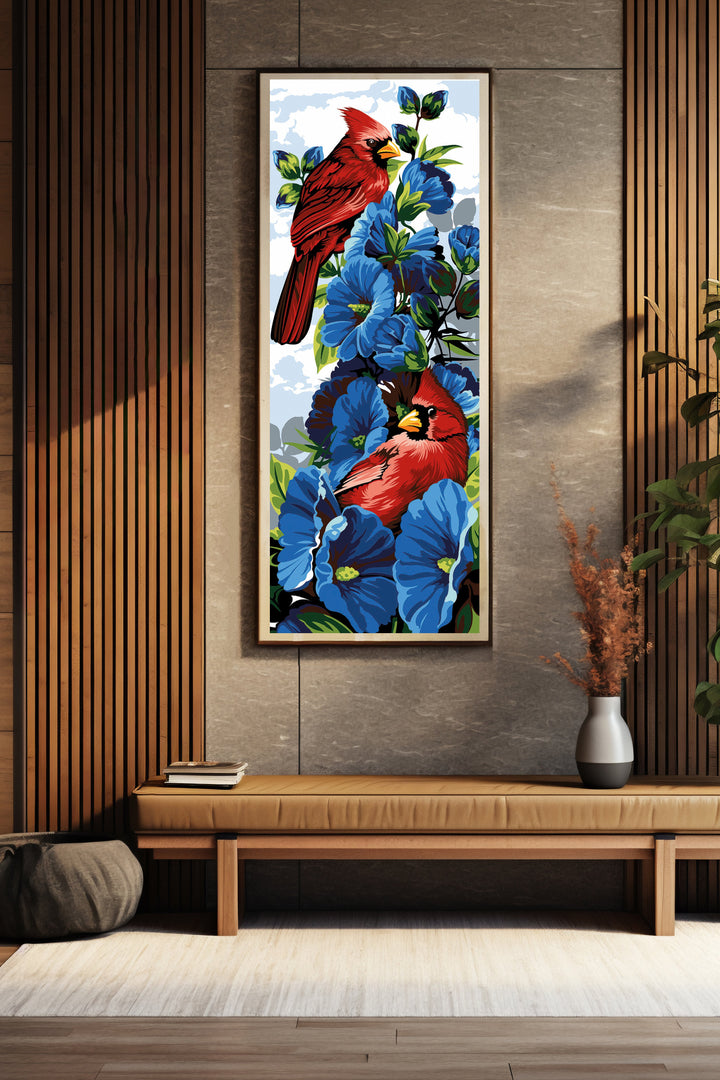 Needlepoint canvas for halfstitch without yarn Feather and Petal SE950.159 Seg De Paris Printed Tapestry Canvas