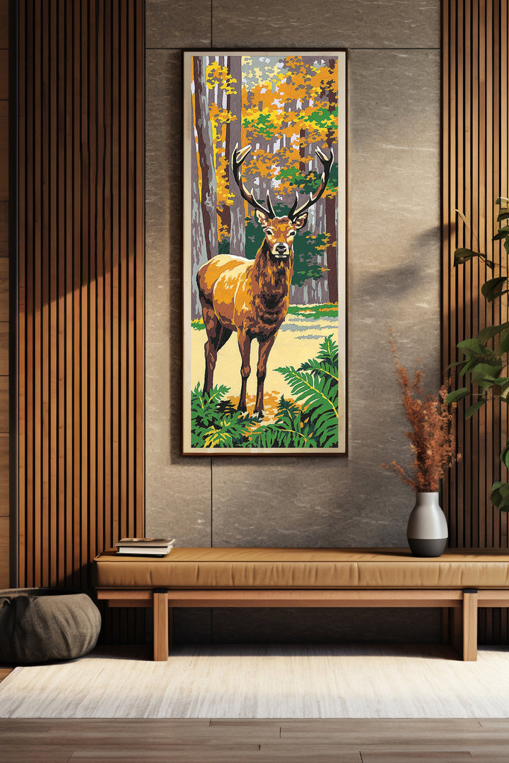 Needlepoint canvas for halfstitch without yarn Can.The Deer SE950.91 Seg De Paris Printed Tapestry Canvas