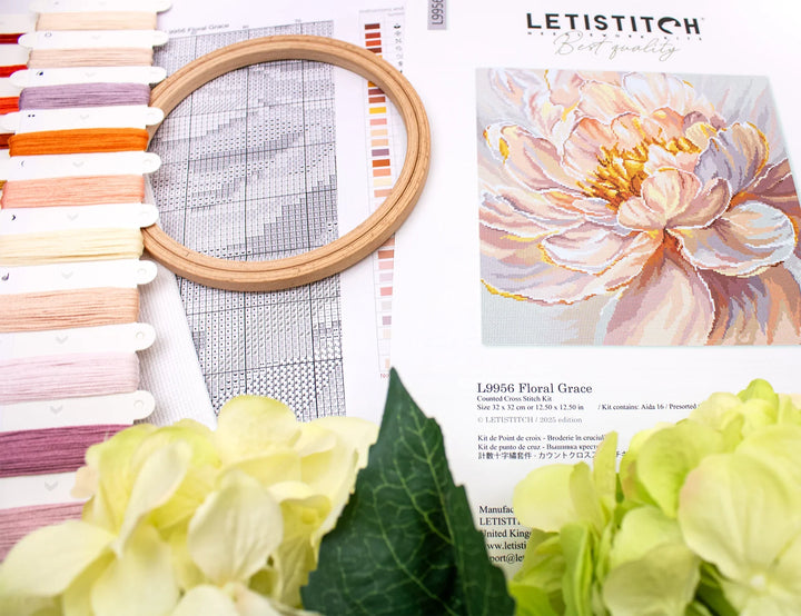 Floral Grace Counted Cross Stitch Kit by Letistitch L9956