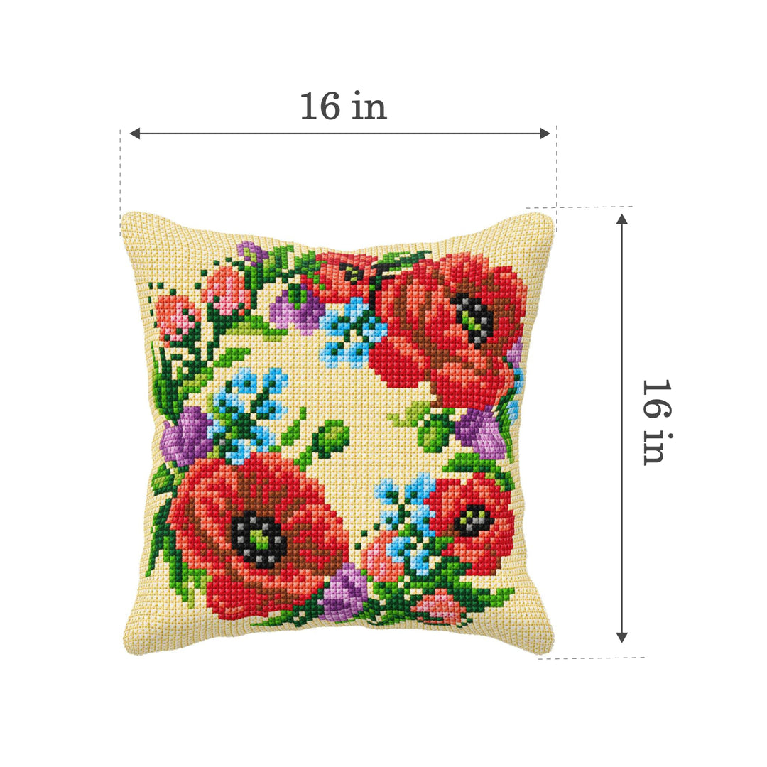 Cushion cross stitch kit  "Wild flowers" 9582