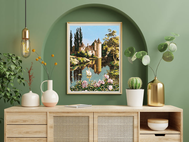 Needlepoint canvas for halfstitch without yarn Canvas The Old Manor SE981.94 Seg De Paris Printed Tapestry Canvas