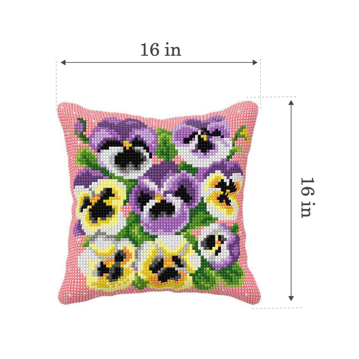 Cushion cross stitch kit  "Pansies" 99050