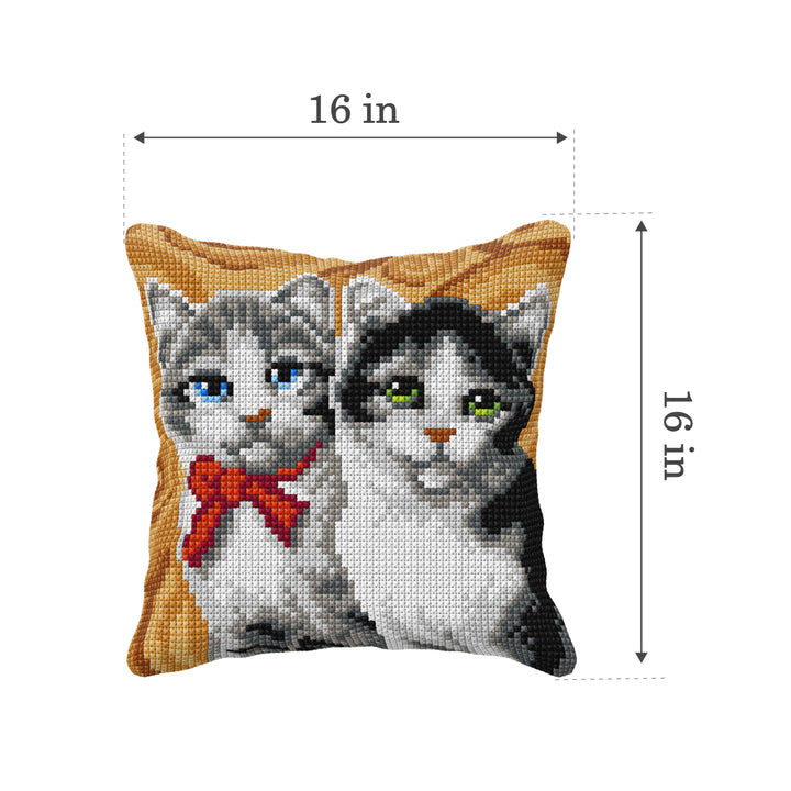 Needlepoint Cushion. Cross stitch kit  "Cats" 99053